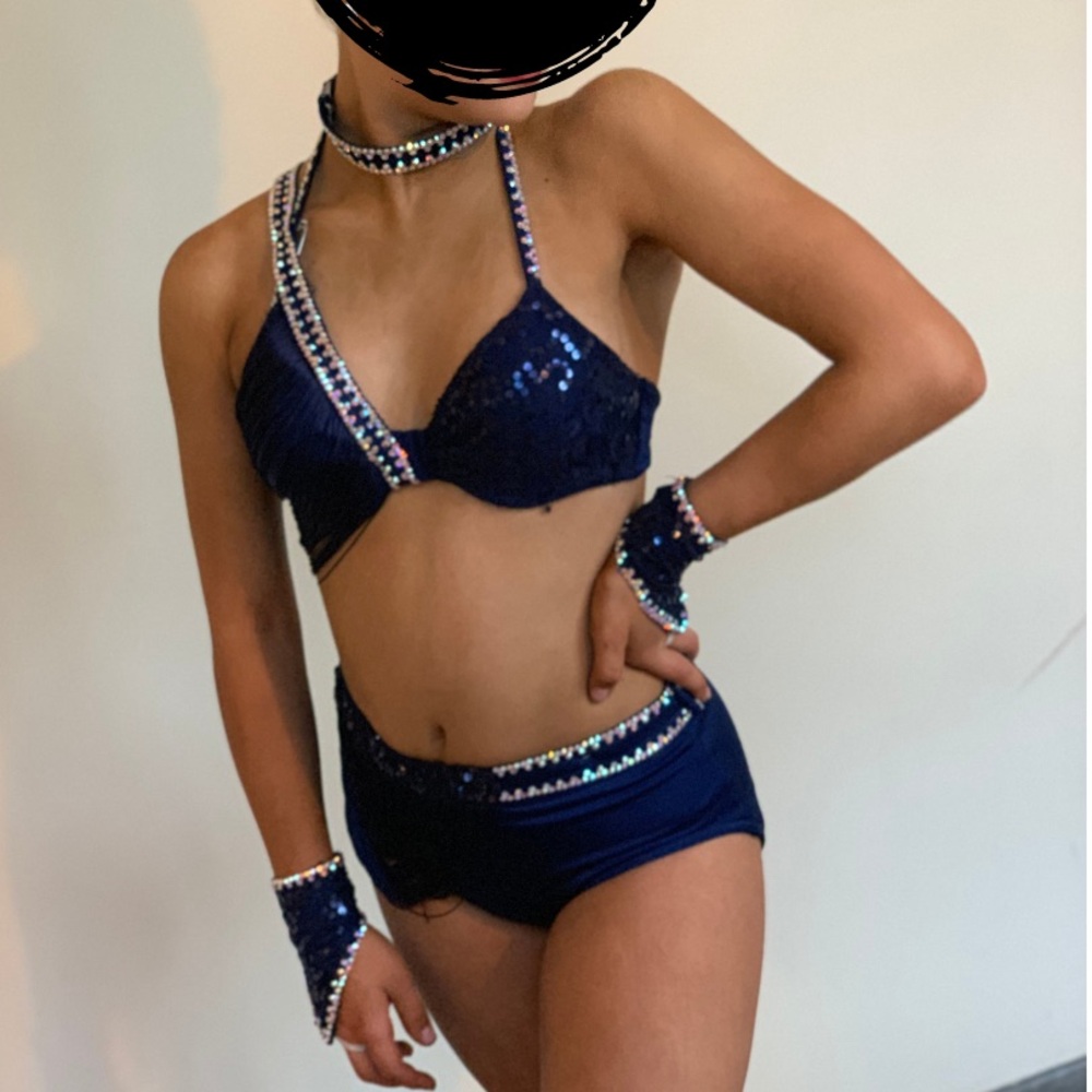 Navy Blue Jazz Dance Costume